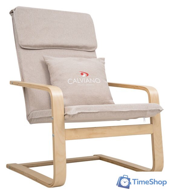 Интерьерное кресло Calviano Soft 1 (светло-бежевый) - Изображение №1 — Интернет-магазин Time-Shop