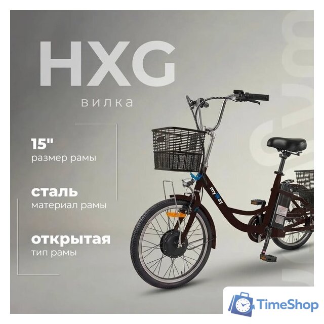 Электровелосипед MyWay Trike 350 Max 24 р.15 (черный) - Изображение №4 — Интернет-магазин Time-Shop