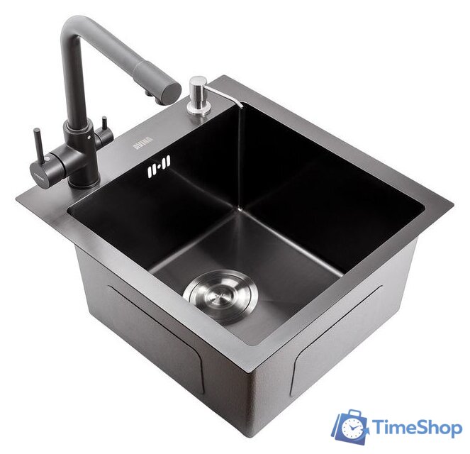 Кухонная мойка Avina HM4548 PVD (графит) - Изображение №3 — Интернет-магазин Time-Shop