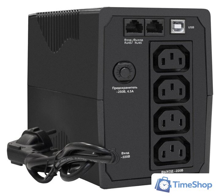 Источник бесперебойного питания ExeGate Power Back BNB-1000.LED.AVR.4C13.RJ.USB - Изображение №2 — Интернет-магазин Time-Shop