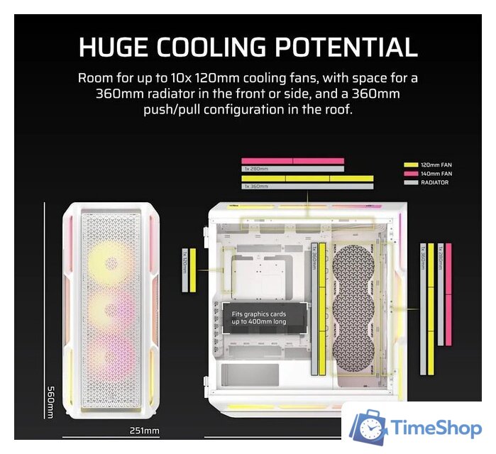 Корпус Corsair 5000T LX RGB CC-9011299-WW - Изображение №5 — Интернет-магазин Time-Shop