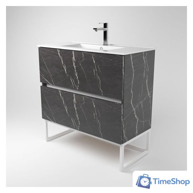  Дабер Тумба под умывальник 012 70 (мрамор черный/белый) - Изображение №2 — Интернет-магазин Time-Shop