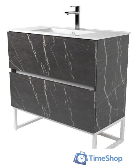  Дабер Тумба под умывальник 012 70 (мрамор черный/белый) - Изображение №1 — Интернет-магазин Time-Shop