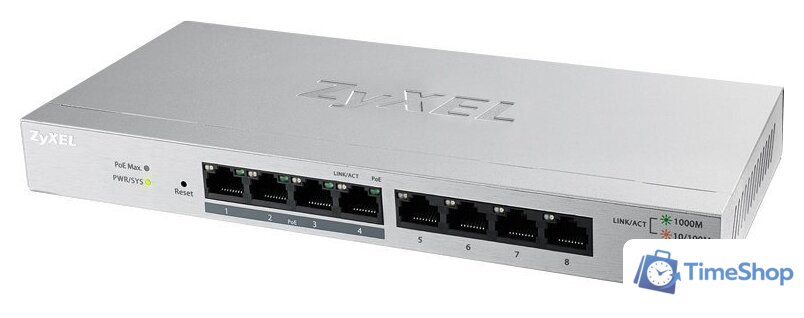 Настраиваемый коммутатор Zyxel GS1200-8HP - Изображение №1 — Интернет-магазин Time-Shop