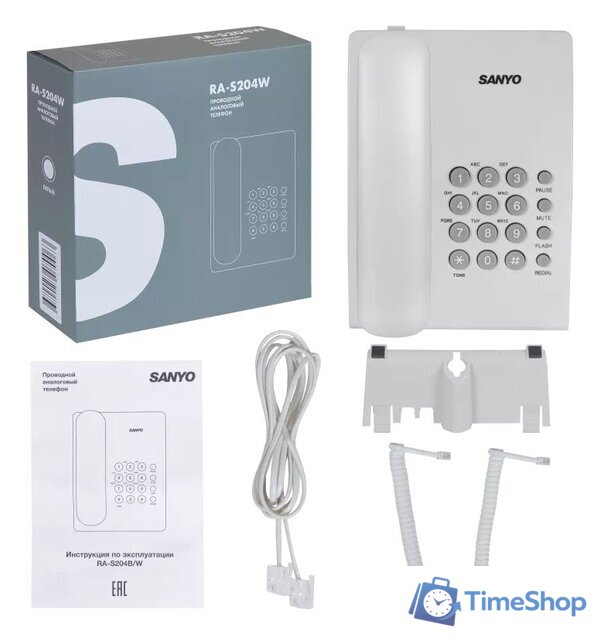 Проводной телефон Sanyo RA-S204W - Изображение №12 — Интернет-магазин Time-Shop