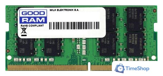 Оперативная память GOODRAM 8GB DDR4 SODIMM PC4-21300 GR2666S464L19S/8G - Изображение №1 — Интернет-магазин Time-Shop