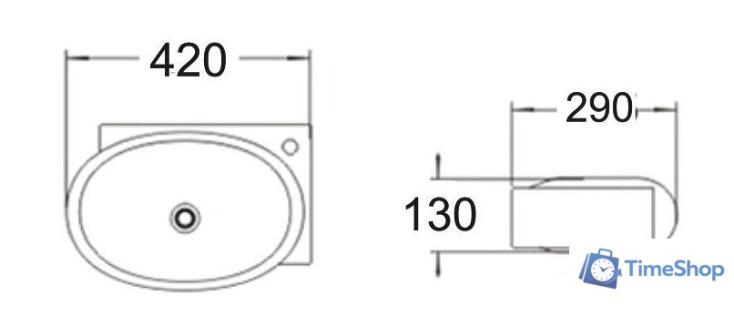 Умывальник SantiLine SL-2022L - Изображение №2 — Интернет-магазин Time-Shop