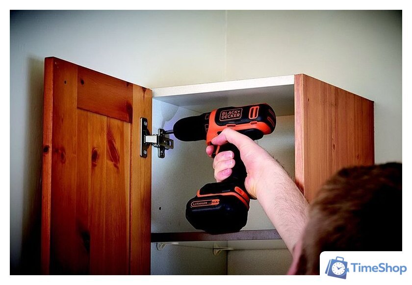 Дрель-шуруповерт Black & Decker BDCDD12 (с 1-м АКБ и без кейса) - Изображение №6 — Интернет-магазин Time-Shop