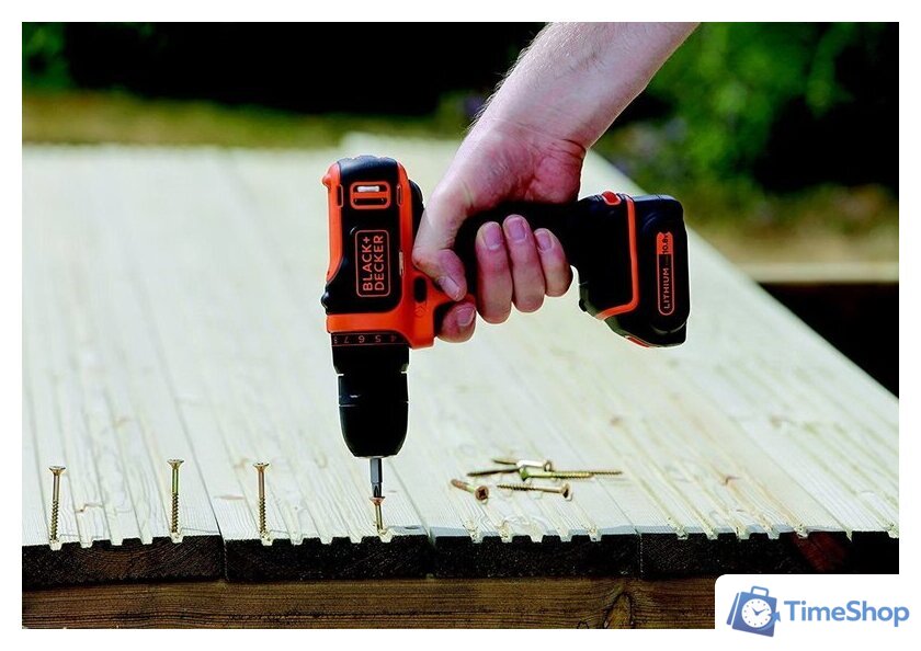 Дрель-шуруповерт Black & Decker BDCDD12 (с 1-м АКБ и без кейса) - Изображение №7 — Интернет-магазин Time-Shop