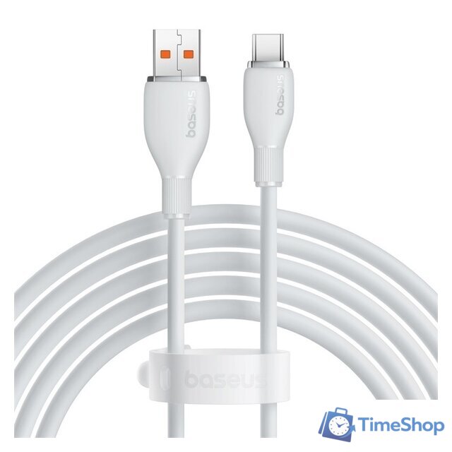 Кабель Baseus Pudding Series USB Type-A - USB Type-C (2 м, белый) - Изображение №1 — Интернет-магазин Time-Shop