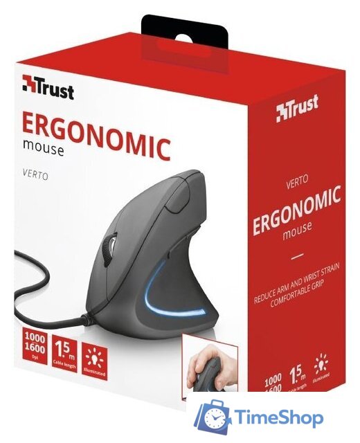 Вертикальная мышь Trust Verto - Изображение №7 — Интернет-магазин Time-Shop