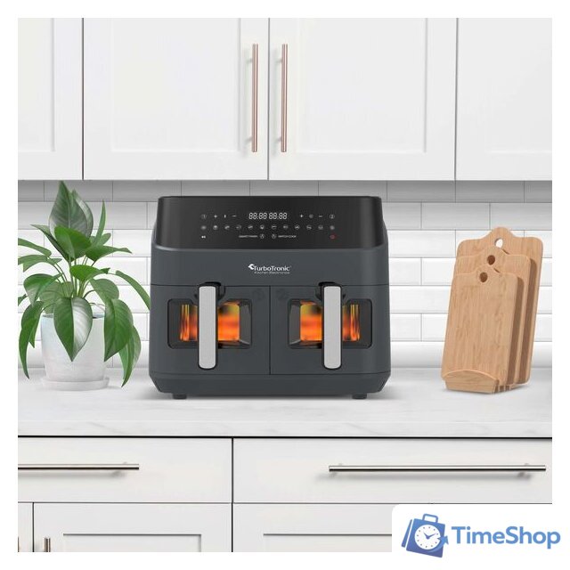 Аэрогриль (аэрофритюрница) TurboTronic TT-DAF6W (серый) - Изображение №3 — Интернет-магазин Time-Shop