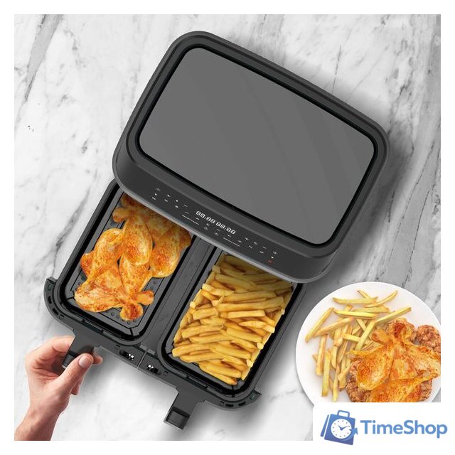 Аэрогриль (аэрофритюрница) TurboTronic TT-DAF6W (серый) - Изображение №4 — Интернет-магазин Time-Shop