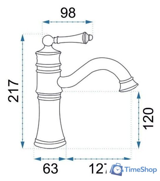 Смеситель Rea Vintage Old REA-B0226 (черный) - Изображение №8 — Интернет-магазин Time-Shop