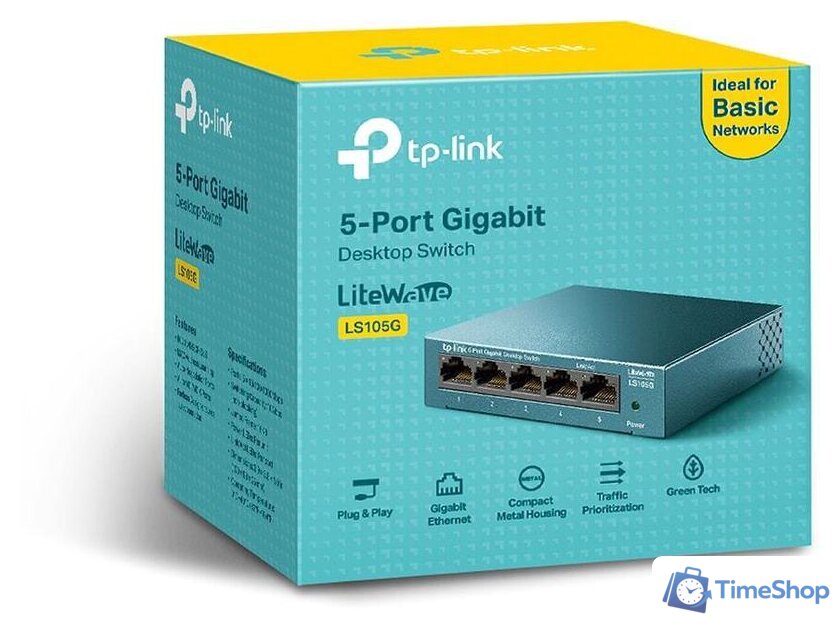 Неуправляемый коммутатор TP-Link LS105G - Изображение №3 — Интернет-магазин Time-Shop