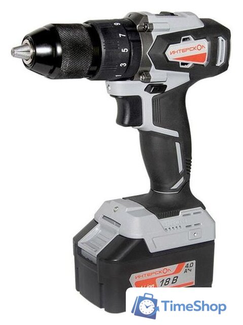 Ударная дрель-шуруповерт Интерскол ДАУ-13/18ВК 573.2.2.70 (с 2-мя АКБ 2 Ah, кейс) - Изображение №1 — Интернет-магазин Time-Shop