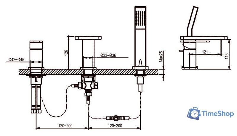 Смеситель Ahti Naantali NT401001 - Изображение №2 — Интернет-магазин Time-Shop
