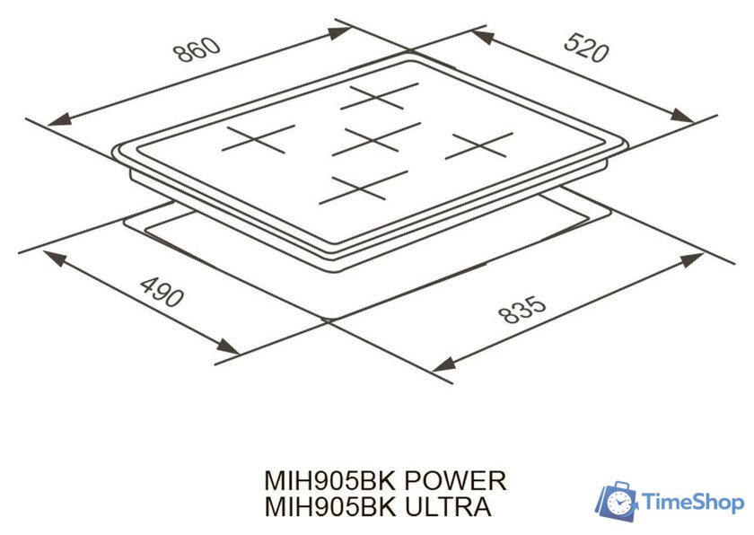 Варочная панель Meferi MIH905BK Power - Изображение №10 — Интернет-магазин Time-Shop