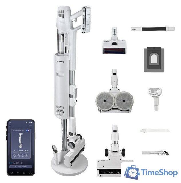 Пылесос Polaris PVCSDC 3000 Wi-Fi IQ Home (белый) - Изображение №1 — Интернет-магазин Time-Shop