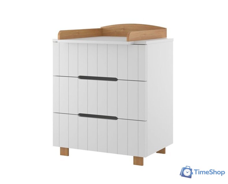Детский комод Incanto Vikki 800/3 (белый/бук) - Изображение №2 — Интернет-магазин Time-Shop