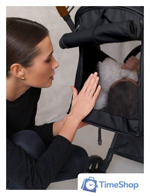 Коляска прогулочная «книга» Amarobaby Airy (черный) - Изображение №9 — Интернет-магазин Time-Shop
