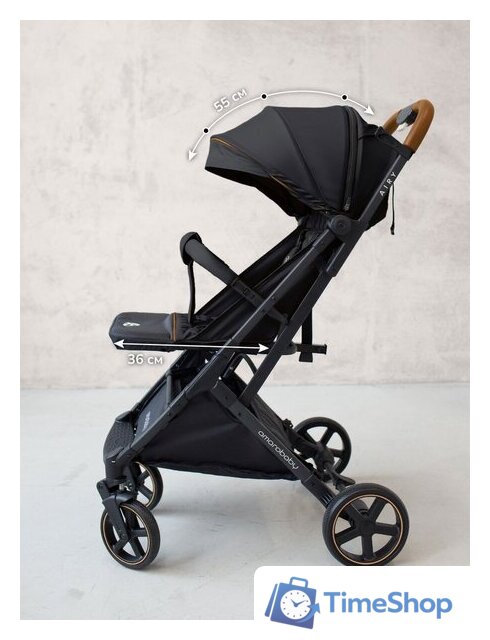 Коляска прогулочная «книга» Amarobaby Airy (черный) - Изображение №27 — Интернет-магазин Time-Shop