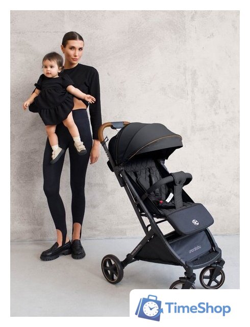 Коляска прогулочная «книга» Amarobaby Airy (черный) - Изображение №4 — Интернет-магазин Time-Shop