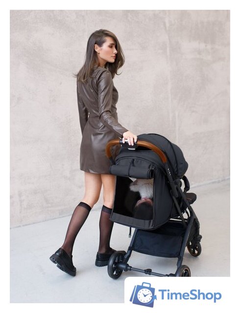 Коляска прогулочная «книга» Amarobaby Airy (черный) - Изображение №2 — Интернет-магазин Time-Shop