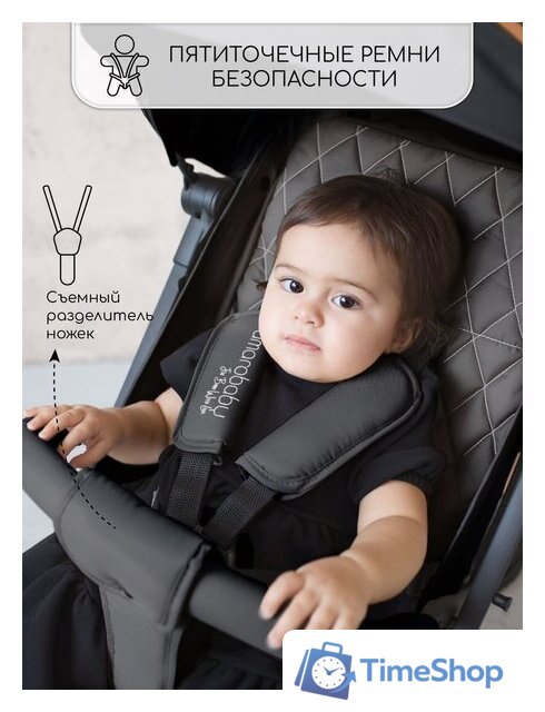 Коляска прогулочная «книга» Amarobaby Airy (черный) - Изображение №14 — Интернет-магазин Time-Shop