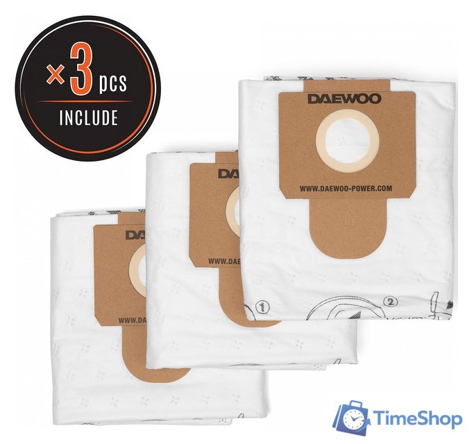 Комплект одноразовых мешков Daewoo Power DAVC 25TB - Изображение №1 — Интернет-магазин Time-Shop