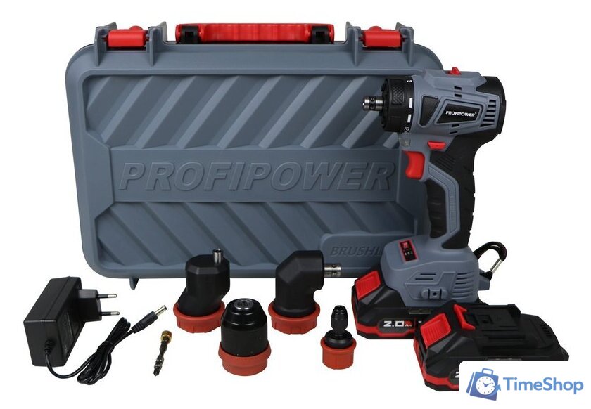 Дрель-шуруповерт Profipower MKBL-18BM (с 2-мя АКБ, кейс, сменные патроны) - Изображение №1 — Интернет-магазин Time-Shop
