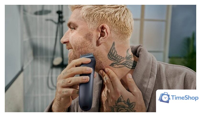 Триммер для бороды и усов Philips Beard Trimmer 3000 Series BT3665/15 - Изображение №4 — Интернет-магазин Time-Shop