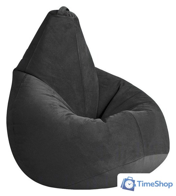 Кресло-мешок Kreslomeshki Груша L GV-110x80-CH (черный) - Изображение №1 — Интернет-магазин Time-Shop
