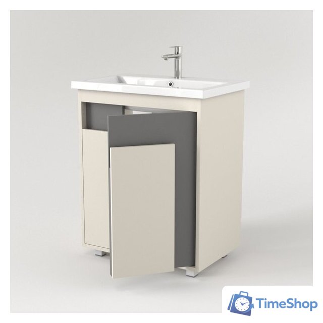  Дабер Тумба под умывальник 015 60 Т15.6.0.19 (бежевый/серый) - Изображение №2 — Интернет-магазин Time-Shop
