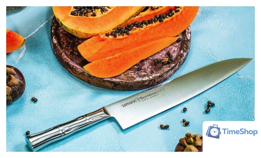 Кухонный нож Samura Bamboo SBA-0087 - Изображение №2 — Интернет-магазин Time-Shop