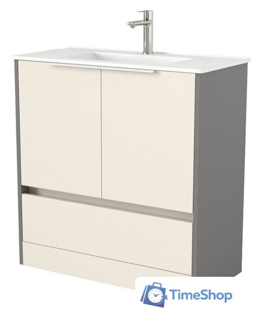  Дабер Тумба под умывальник 017 WeltWasser Deilbach 7517-80 Т17.8W.0.19Б (бежевый/серый/ручка белая) - Изображение №1 — Интернет-магазин Time-Shop