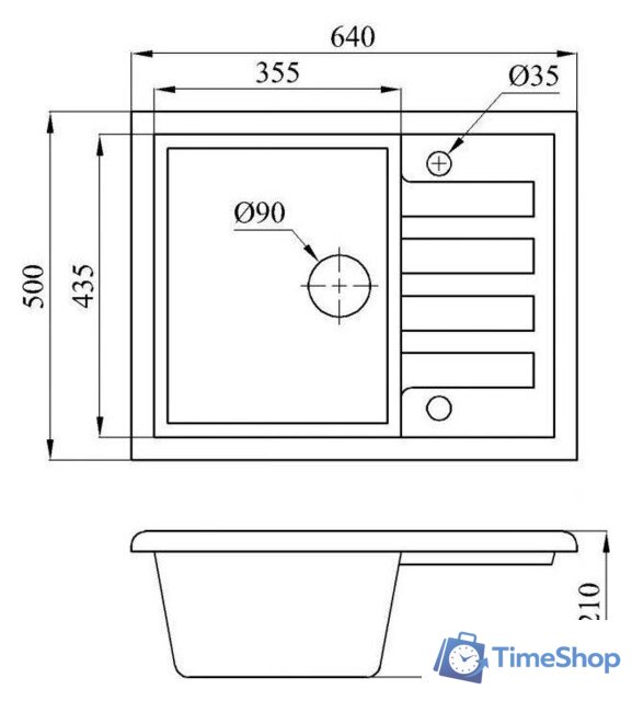 Кухонная мойка AV Engineering Best AV650500BSNA (песочный) - Изображение №6 — Интернет-магазин Time-Shop