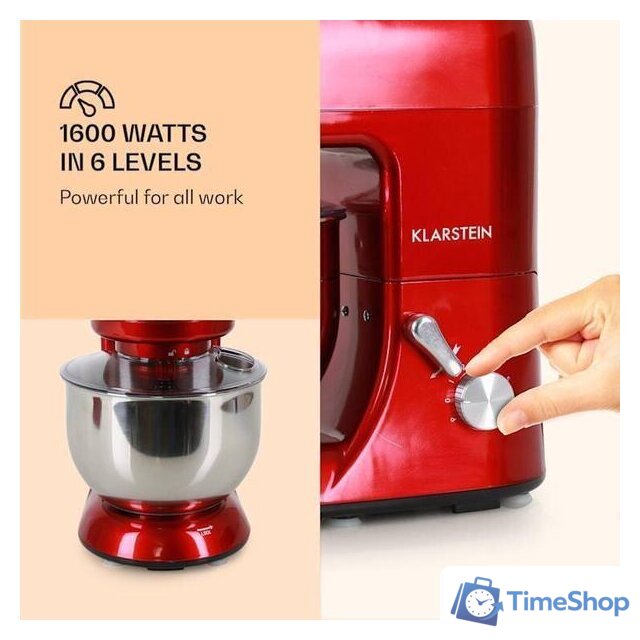 Кухонная машина Klarstein Lucia Rossa (красный) - Изображение №3 — Интернет-магазин Time-Shop