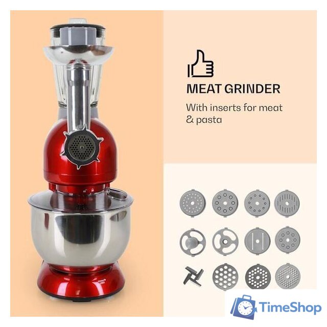 Кухонная машина Klarstein Lucia Rossa (красный) - Изображение №5 — Интернет-магазин Time-Shop