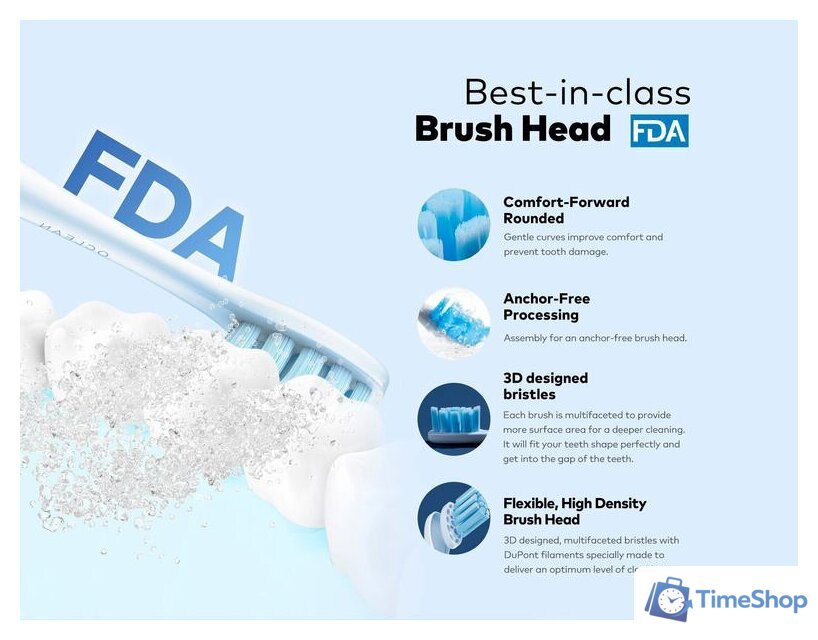 Электрическая зубная щетка Oclean F1 Sonic (темно-синий) - Изображение №12 — Интернет-магазин Time-Shop