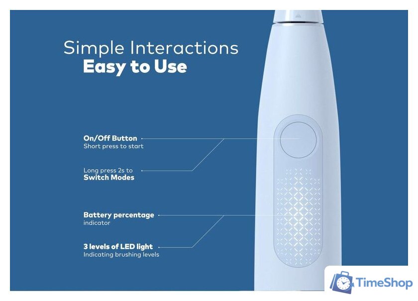 Электрическая зубная щетка Oclean F1 Sonic (темно-синий) - Изображение №11 — Интернет-магазин Time-Shop