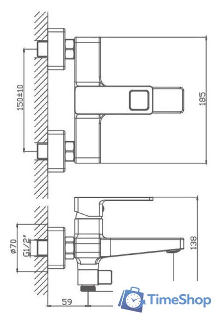 Смеситель Haiba HB60615-7 (черный) - Изображение №2 — Интернет-магазин Time-Shop