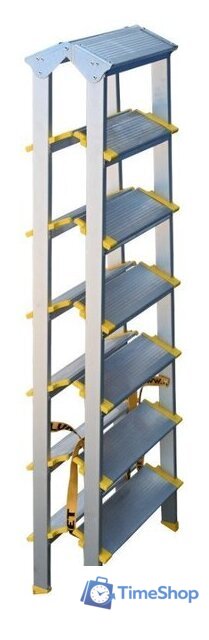Лестница-стремянка Алюмет ASD 5207 (2х7 ступеней) - Изображение №4 — Интернет-магазин Time-Shop