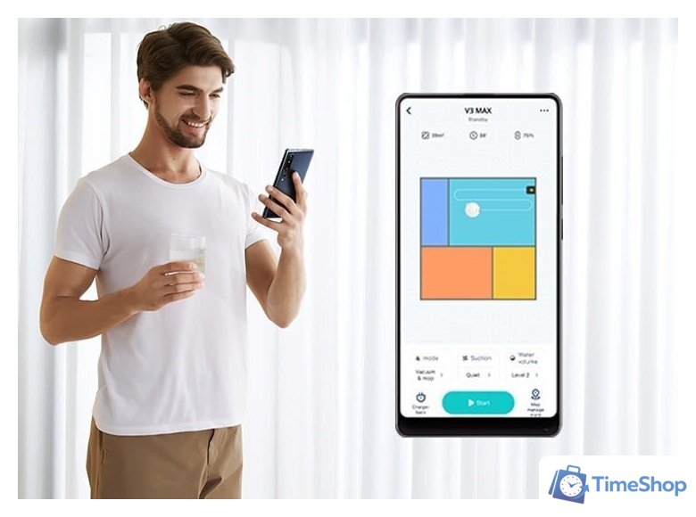 Робот-пылесос Viomi V3 Max V-RVCLM27A (белый) - Изображение №6 — Интернет-магазин Time-Shop