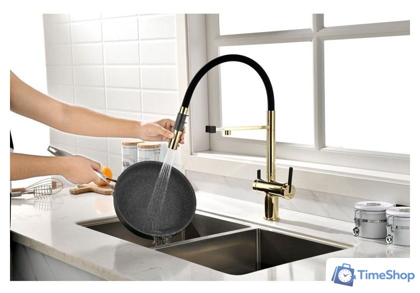 Смеситель Paulmark Gravity Gr213188-G - Изображение №7 — Интернет-магазин Time-Shop