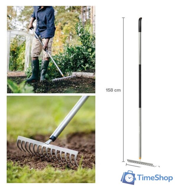 Грабли зубчатые Fiskars 1077113 - Изображение №5 — Интернет-магазин Time-Shop