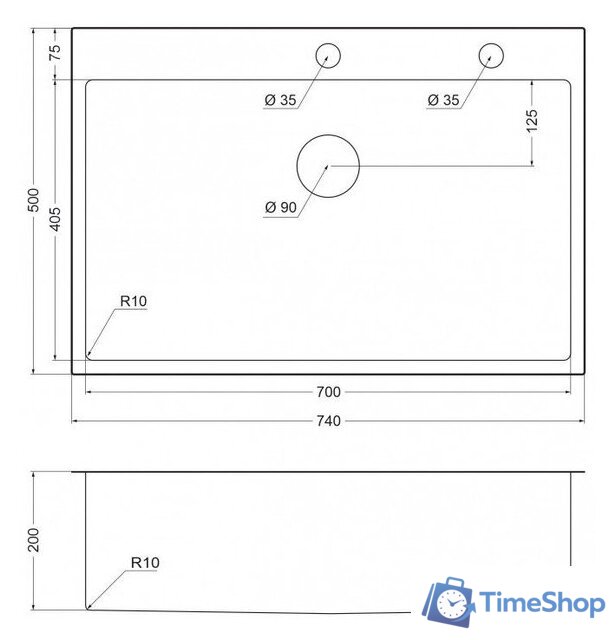 Кухонная мойка Emar EMB-125A PVD Nano Satine - Изображение №3 — Интернет-магазин Time-Shop