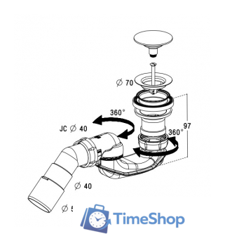 Сифон Radaway 578P - Изображение №2 — Интернет-магазин Time-Shop