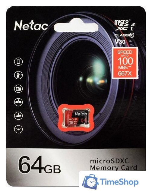 Карта памяти Netac P500 Extreme Pro 64GB NT02P500PRO-064G-S - Изображение №5 — Интернет-магазин Time-Shop