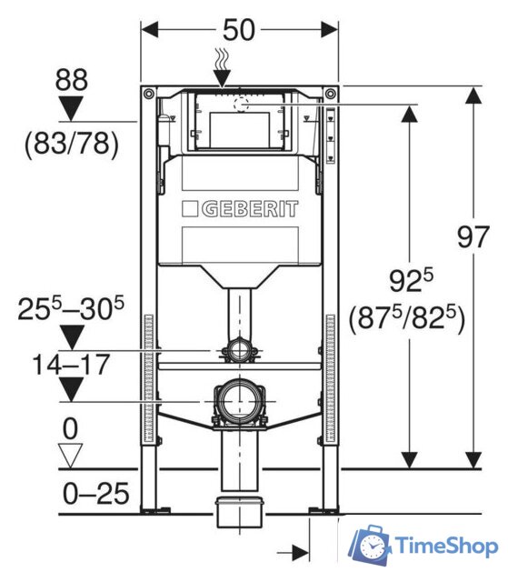 Инсталляция для унитаза Geberit Duofix 111.922.00.6 - Изображение №3 — Интернет-магазин Time-Shop
